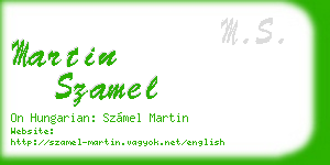 martin szamel business card